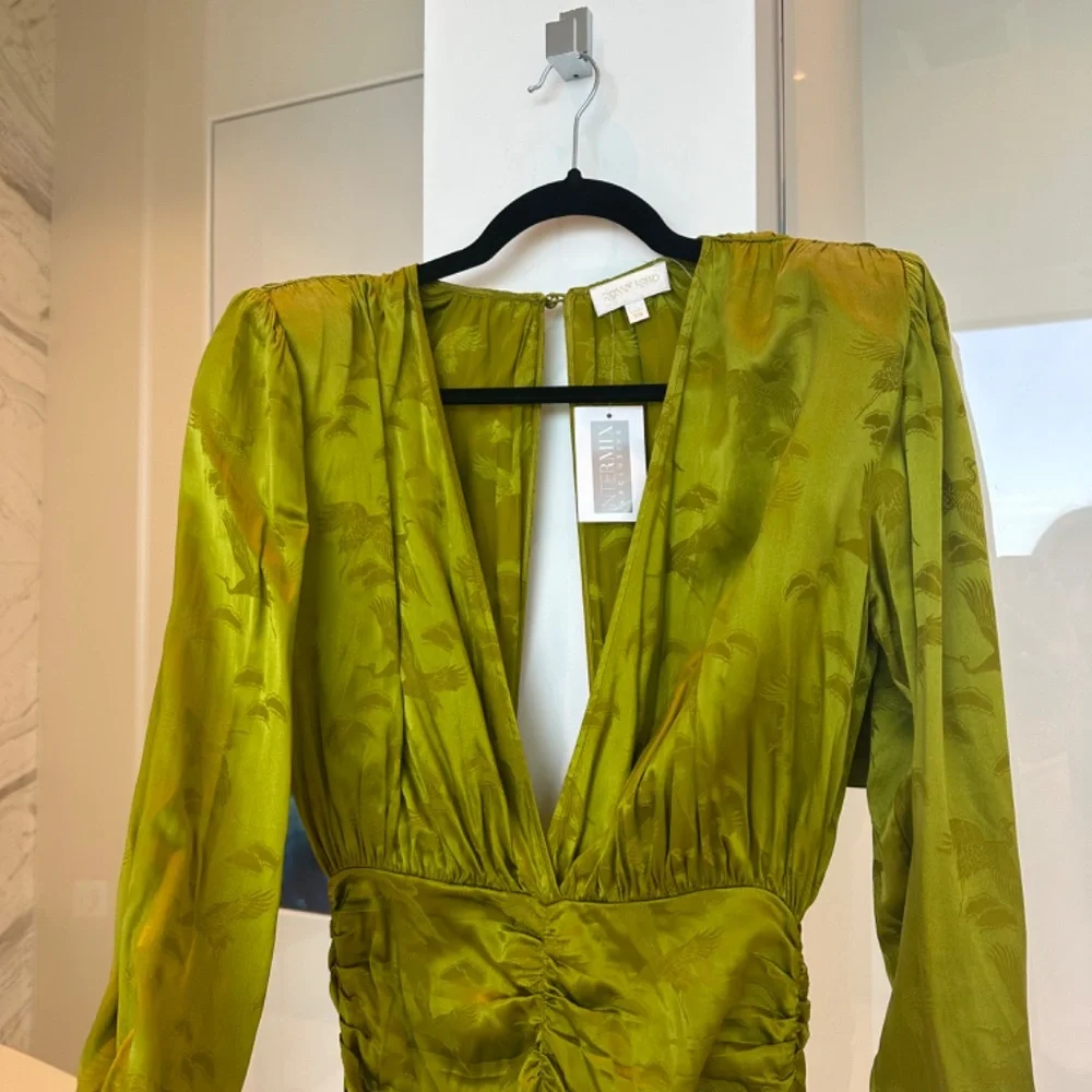 Ronny Kobo Michelle Ruched Satin Jacquard Mini Dress - Picture 5 of 6